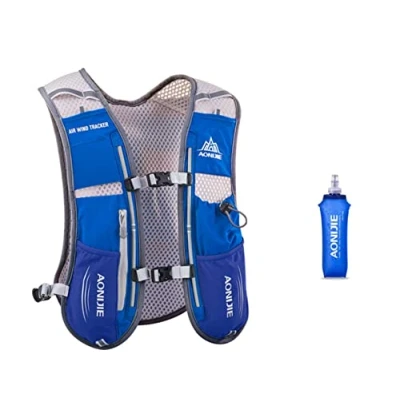 Afbeelding van AONIJIE 5L Multifunctionele Ultrlight fietsrugzak/drinkrugzak met 500 ml drinkfles voor wandelen, training, hardlopen, klimmen (Blauw)