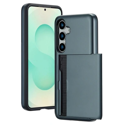 Afbeelding van imoshion Hoesje met pasjeshouder Geschikt voor Samsung Galaxy S25 Plus Backcover Donkerblauw