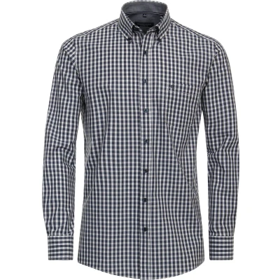 Afbeelding van Casamoda Comfort FIT Langarm Overhemd, Heren, Maat: Medium, Blau