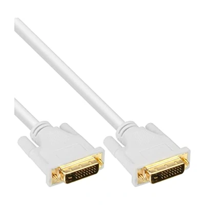 Afbeelding van DVI D Dual Link monitor kabel verguld / wit 3 meter