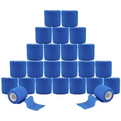 Afbeelding van ANAMPION Zelfklevend Verband Cohesive Wrap Bandages,Elastic Ademend Adhesive Bandage Tape,Voor Tattoo Grip Wrist Ankle Sprain Swelling, Dierenarts Sport Pols (Huidskleur, 5CM 24Rollen)