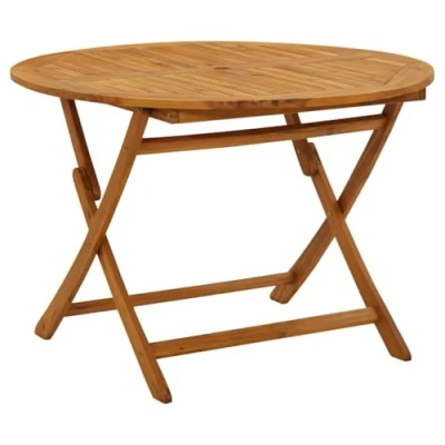 Afbeelding van vidaXL Tuintafel inklapbaar 110 cm massief acaciahout, houten tuintafel, bistrotafel, buitentafel, terrastafel, eettafel, tafel, klaptafel