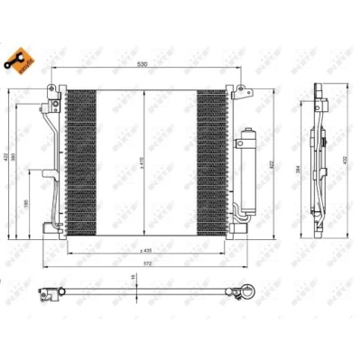 Afbeelding van Condensor, airconditioning NRF 350226