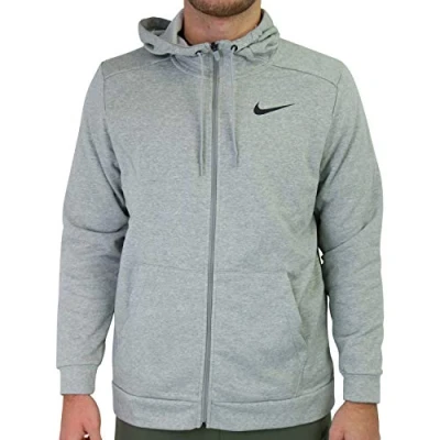 Afbeelding van Nike Performance Sweater met rits, Heren, Maat: Large, Dark grey heather/black