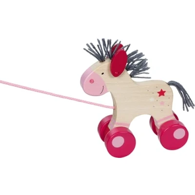Afbeelding van Goki Horse, pull along animal Lillie 15 x 6 cm