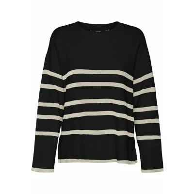 Afbeelding van Vero Moda Vmsaba LS Oneck Stripe GA NOOS Trui, Dames, Maat: XS, Black