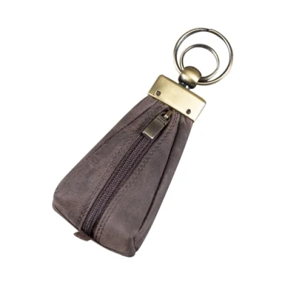 Afbeelding van STILORD &#039;Enno&#039; Lederen Sleuteletui Vintage Kleine Portemonnee voor Heren met Sleutelhanger Mini Key Wallet Sleuteltas Muntzak Echt Leer, Kleur:donker bruin