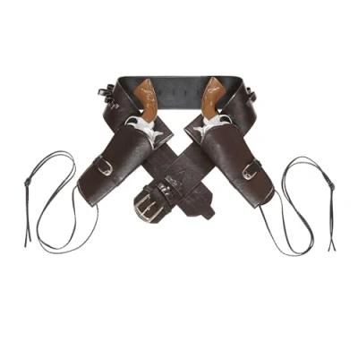 Afbeelding van Widmann 8003558010530 riem met dubbele holster, authentiek, zwart, kunstleer 229, meerkleurig, 8003558010530, eenheidsmaat