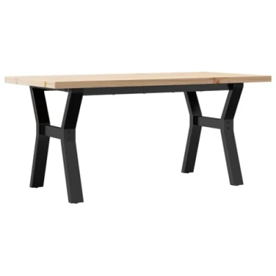 Afbeelding van vidaXL Salontafel Y frame 100x50x45,5 cm grenenhout en gietijzer