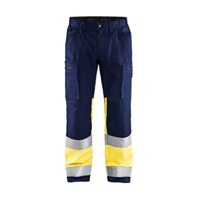 Afbeelding van Blaklader 1551 Reflecterende Werkbroek Stretch Marineblauw/Geel
