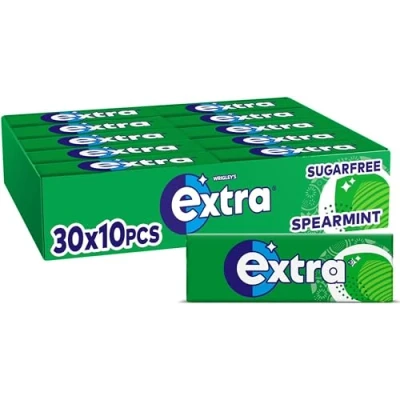 Afbeelding van Wrigley&#039;s Extra Spearmint Kauwgom Suikervrij 10 Stuks 30 Pack