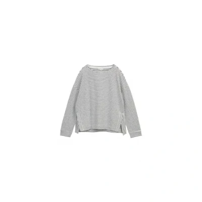 Afbeelding van TOM Tailor MIT Streifenmuster Sweater, Dames, Maat: XXL, Eclipse blue offwhite stripe