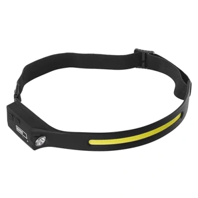 Afbeelding van EMOS oplaadbare LED hoofdlamp met bewegingsmelder, accu USB kabel, 380 lm 30 m lichtbereik en 4 lichtmodi, 12 stuks lichtduur, P3541, zwart