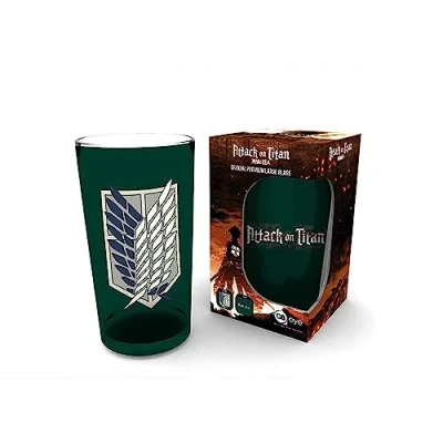 Afbeelding van Attack on Titan Large Glass 400ml Scout Symbol