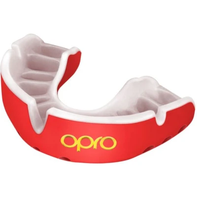 Afbeelding van OPRO Gebitsbeschermer Self Fit Gold Edition V2 Rood/Wit Junior