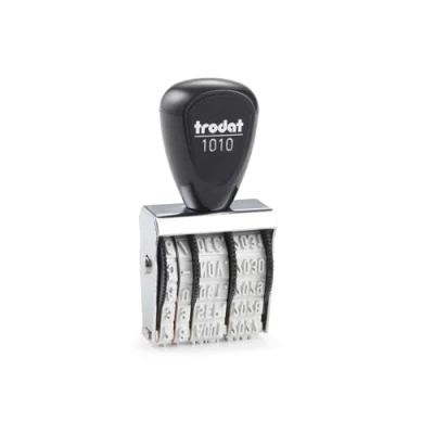 Afbeelding van Blister Trodat Dater 1010 Classic Aparte inkt Printformaat 4 x 26 mm B1094 Datum in het Frans Zwarte stempel