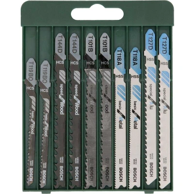 Afbeelding van Bosch Accessories 10 delige decoupeerzaagbladenset Wood and Metal (hout en metaal, accessoire decoupeerzaag T schachtopname)