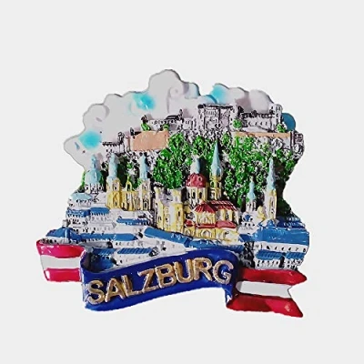 Afbeelding van Salzburg Oostenrijk 3D Koelkast Magneet Souvenir Gift Collectie, Huis &amp; Keuken Decoratie Magnetische Sticker,
