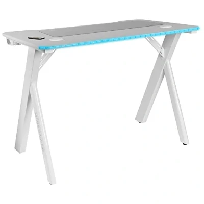 Afbeelding van Mars Gaming MGD100RGB, Tafel RGB, XXL Mousepad, Koptelefoon + Flessenhouder, 100x60cm, Wit