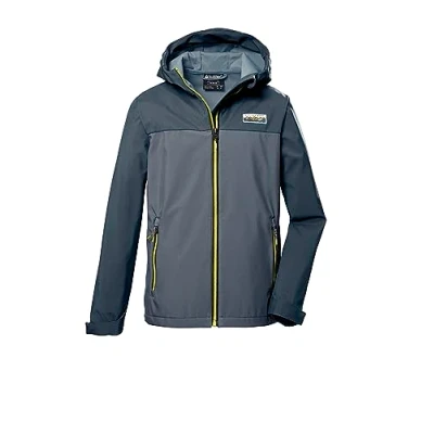 Afbeelding van killtec jonge Softshelljas/outdoorjas met capuchon KOS 344 BYS SFTSHLL JCKT, dark petrol, 128, 41540 000