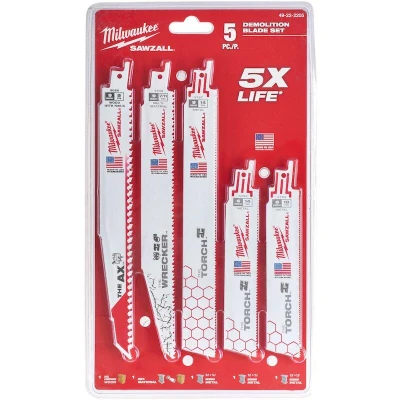 Afbeelding van Reciprozaagblad Sawzall Set Ax, Torch, Wrecker (5 Delig)