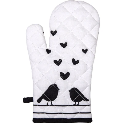 Afbeelding van Clayre &amp; Eef Witte Ovenhandschoen 18*30 cm LBS44