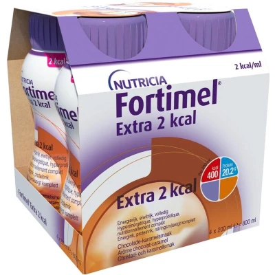 Afbeelding van Fortimel Extra 2kcal Chocolade Karamel 4x200ml