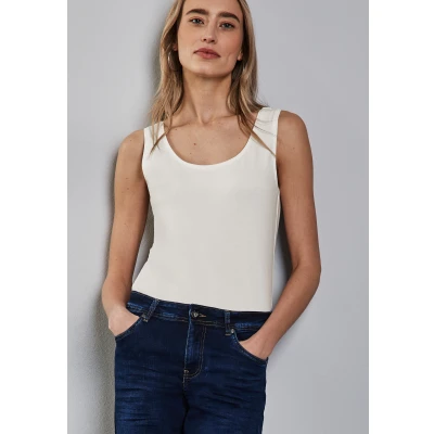 Afbeelding van Street One IN UNI Top, Dames, Maat: 34, Weiß