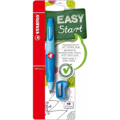 Afbeelding van STABILO EASYergo 3.15 Ergonomisch Vulpotlood Rechtshandig Navulbaar Blauw/Donker Blauw Extra Dikke Potloodvulling 3,15 mm