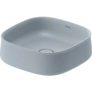 Afbeelding van Duravit zencha opzetwastafel 420 mm grijs zijdemat zonder kraangat geslepen 2373426779