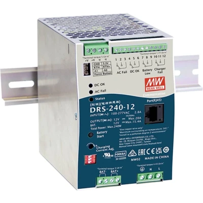 Afbeelding van Mean Well DRS 240 12 DIN rail netvoeding V 20 A W Aantal uitgangen: 1 x Inhoud: stuk(s)