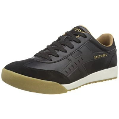 Afbeelding van Skechers Heren 237350 Wnvr Sneaker, Zwart lederen zwarte rand, 41 EU