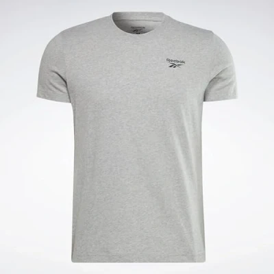 Afbeelding van Reebok LEFT Chest LOGO TEE Tshirt basic, Heren, Maat: Small, Medium grey heather