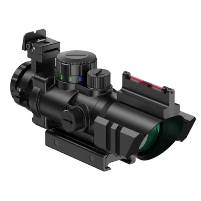 Afbeelding van Feyachi R122 Richtkijkers, 4x32 mm Rood/Groen/Blauw tactische kijker, Hunting Optics met Top Fiber past 21 mm/22 rails