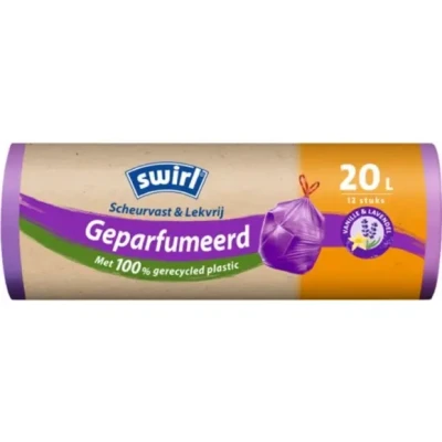 Afbeelding van 12x Swirl Pedaalemmerzakken Geparfumeerd met Trekband 20L 12 stuks