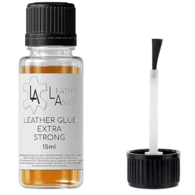 Afbeelding van Leather Assist Professionele Extra Sterke Zelfklevende Lederen Lijm Reparatie voor Scheuren Snijden, Barnsteen