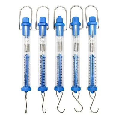 Afbeelding van QWORK® 5 delige veerbalans transparant hangbuis veerbalansset (1N, 5N, 10N, 20N, 30N)