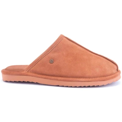 Afbeelding van Pantoffel Warmbat Men Barron Suede Cognac Schoenmaat 41