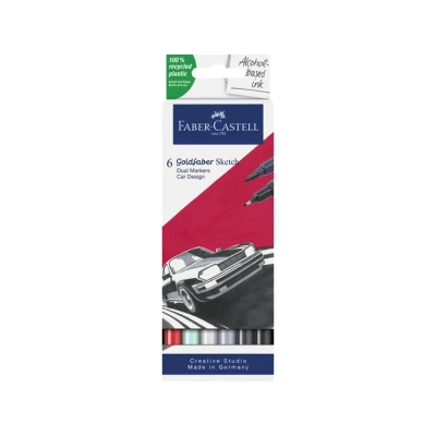 Afbeelding van Sketchmarker FC Goldfaber etui, Car design op alcoholbasis