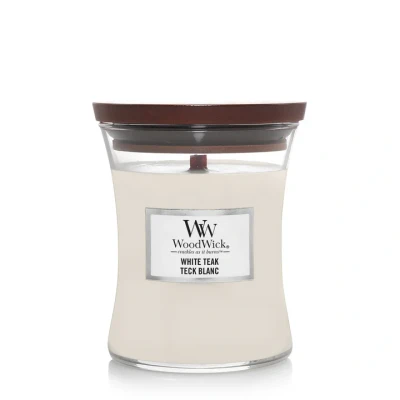 Afbeelding van Woodwick Kaars White Teak Medium