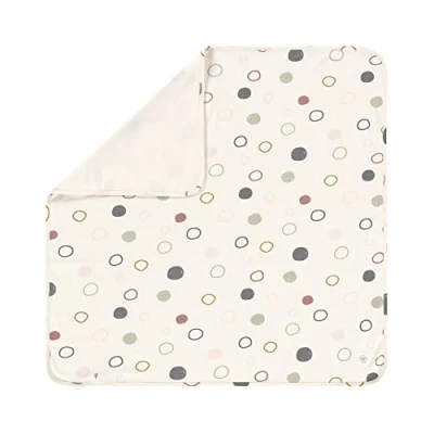 Afbeelding van Lassig Interlock GOTS Circles Off White 80 x cm Wiegdeken 1542023142