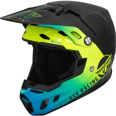 Afbeelding van Fly Racing 2024 Formula CC Centrum Crosshelm Zwart / Blauw Fluor Geel maat XS