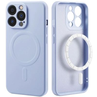 Afbeelding van Apple iPhone 13 Pro MagSafe Hoesje Siliconen en TPU (zacht) iMoshion Softcase/Backcover Lila Telefoonhoesje