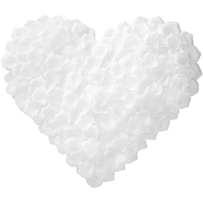 Afbeelding van SHATCHI 100 stks Sneeuwwitje Zijde Rozenblaadjes Moederdag Bruiloft Confetti Verjaardag Tafel Decoraties Doop Bloemen Scatter