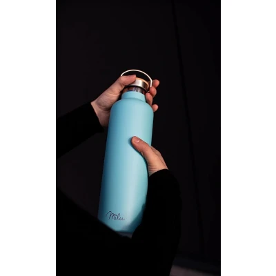 Afbeelding van Roestvrijstalen drinkfles, 350 ml, 500 750 1000 thermosfles met rietje, schuine waterfles, lekvrije thermosfles, dubbelwandig (hemelsblauw, ml)