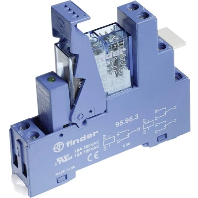 Afbeelding van Finder 49.52.7.012.0050 Relaismodule Nominale spanning: 12 V/DC Schakelstroom (max.): 8 A 2x wisselcontact 1 stuk(s)