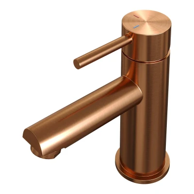 Afbeelding van Brauer Copper Edition Wastafelmengkraan opbouw laag model a PVD geborsteld koper