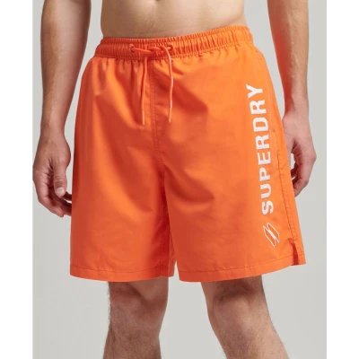 Afbeelding van Superdry CODE Applique 19 INCH Zwemshorts, Heren, Maat: Small, Orange