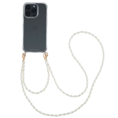 Afbeelding van Apple iPhone 16 Pro Hoesje Kunststof imoshion Backcover met koord/Hardcase/Koordhoesje Transparant Telefoonhoesje