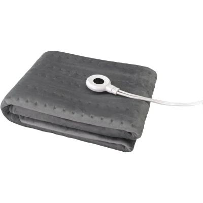 Afbeelding van Cresta KTS720 Elektrische Warmte Deken Zacht Cosy fleece Met Timer Grijs